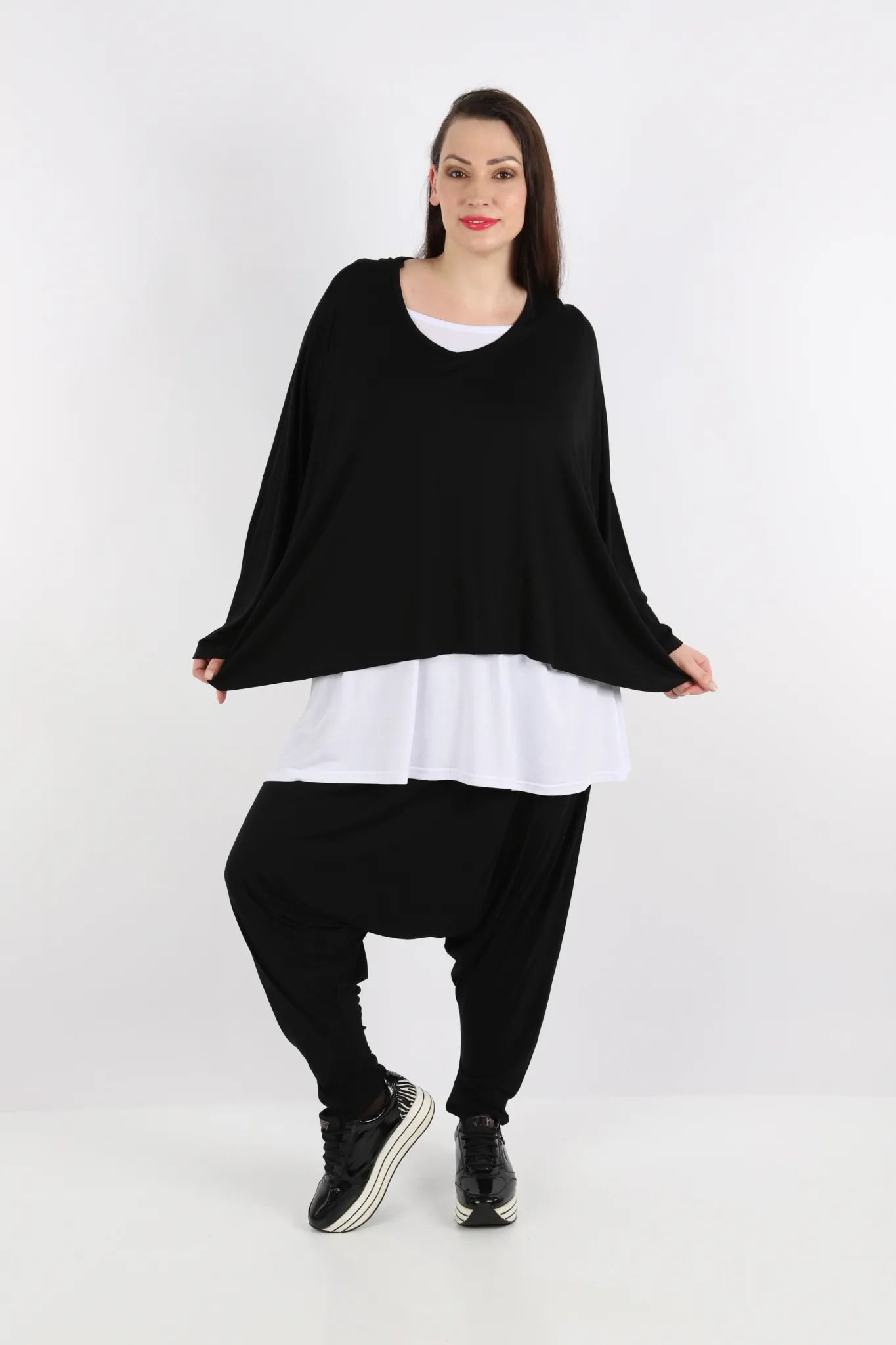  Haremshose von AKH Fashion aus Viskose, 1233.00142, Schwarz, Ausgefallen, Zeitlos, Schick