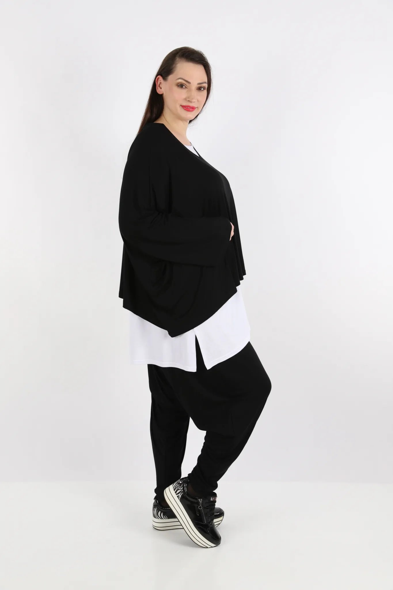  Haremshose von AKH Fashion aus Viskose, 1233.00142, Schwarz, Ausgefallen, Zeitlos, Schick