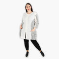  AKH Fashion Jacke in gerundeter Form, aus Viskose, 1288.06933, Weiß-Schwarz, Kariert