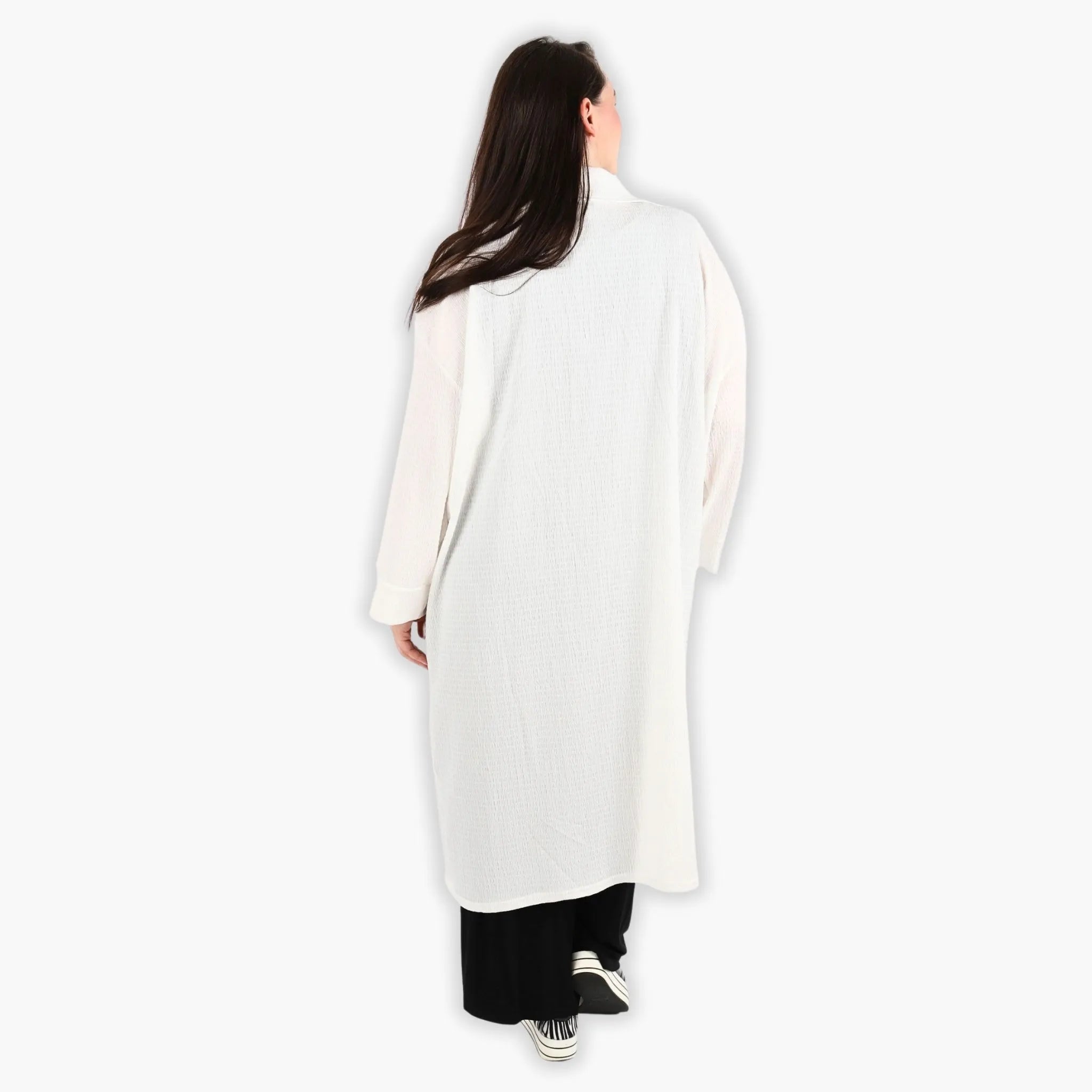  AKH Fashion Mantel in gerader Form, aus Viskose, 1288.06934, Weiß, Kariert, Schick