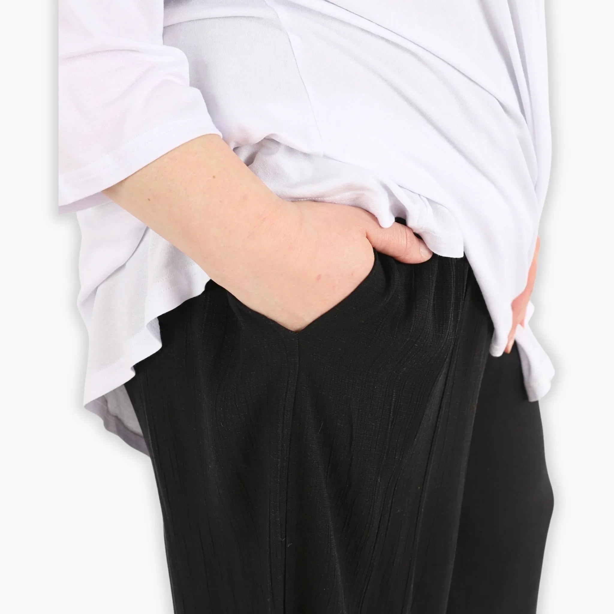  AKH Fashion Hose in gerader Form, aus Viskose, 1295.06927, Schwarz, Schick, Modern, Bequem