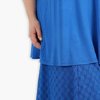  AKH Fashion Rock in gerundeter Form, aus Viskose, 1297.00136, Royalblau, Netz, Schick