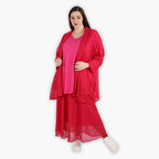  AKH Fashion Jacke in gerader Form, aus Viskose, 1297.06930, Fuchsia, Netz, Schick, Modern