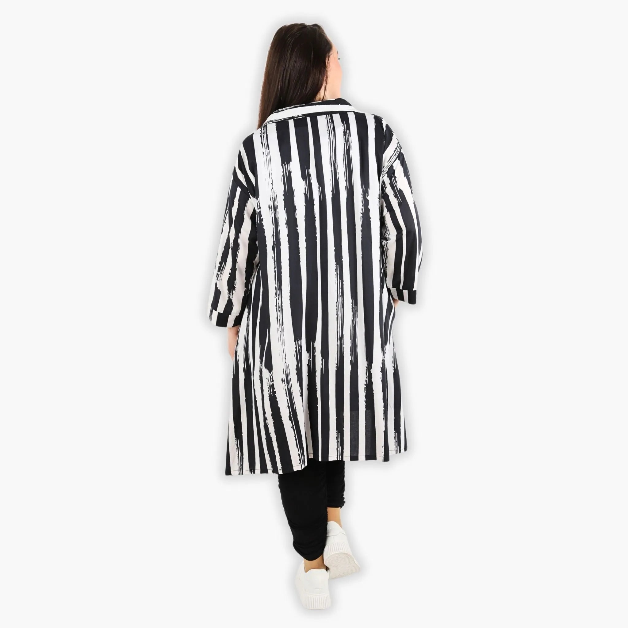  A-Form Bluse von AKH Fashion aus Viskose, 1300.06906, Schwarz-Weiß, Schick, Modern, Bequem