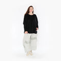  Ballonhose von AKH Fashion aus Viskose, 1377.08069, Olive-Ecru, Gerippt, Schick, Modern