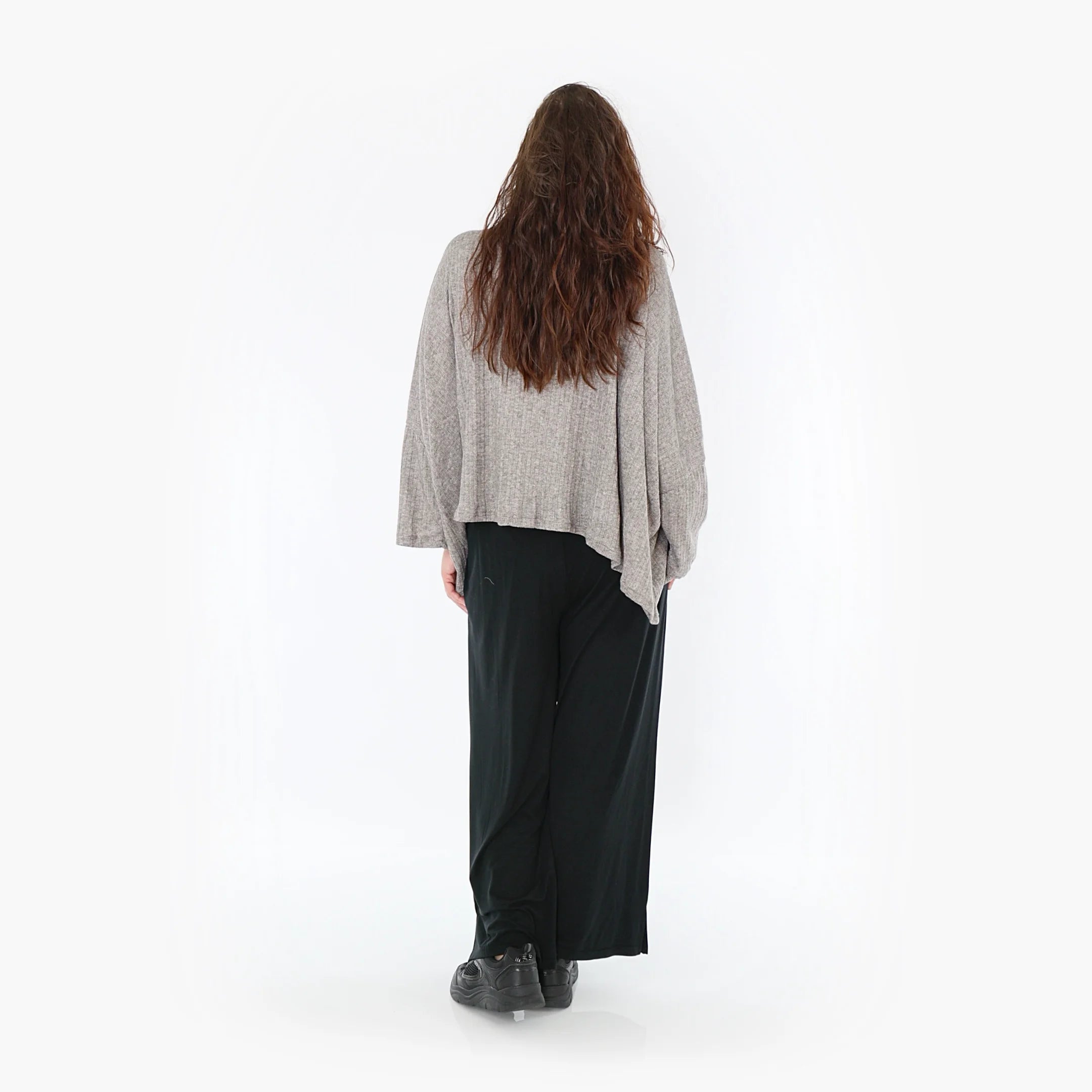  AKH Fashion Bigshirt in kastiger Form, aus Polyurethan, 1384.03019, Grau, Gerippt, Schick