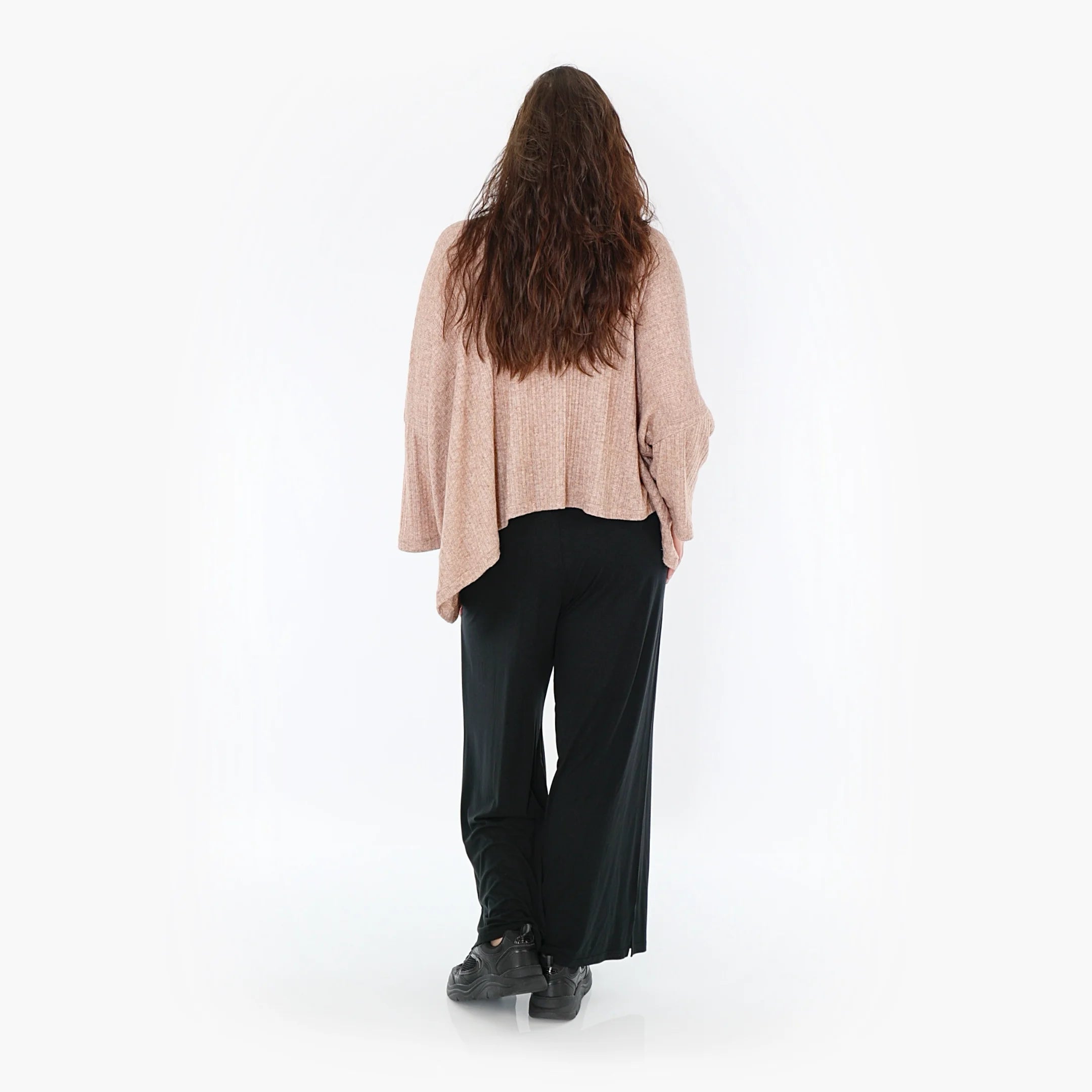  AKH Fashion Bigshirt in kastiger Form, aus Polyurethan, 1384.03019, Taupe, Gerippt, Schick