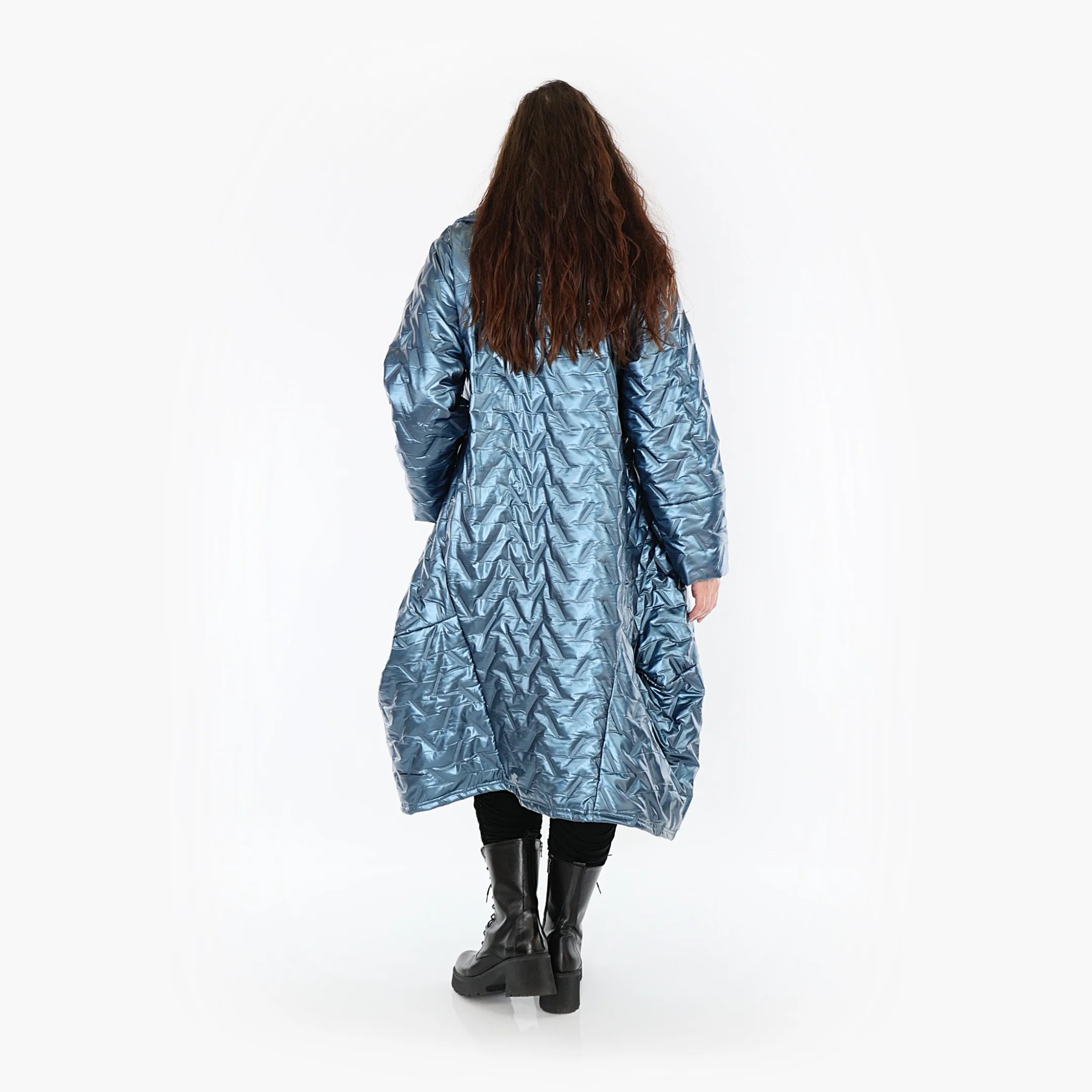  Ballonmantel von AKH Fashion aus Polyester, 1387.03023, Eisblau, Grafik, Schick, Modern