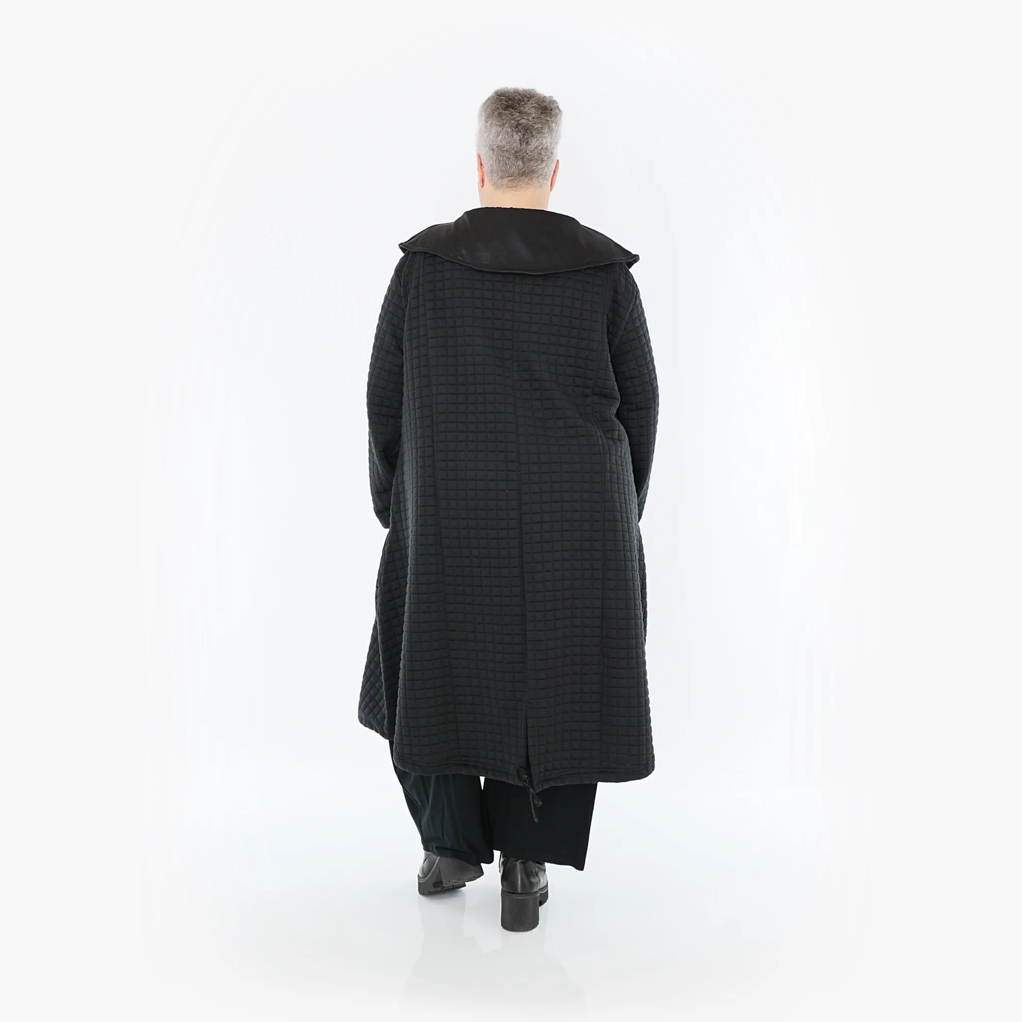  A-Form Mantel von AKH Fashion aus Materialmix, 1393.07004, Schwarz, Schick, Modern, Bequem