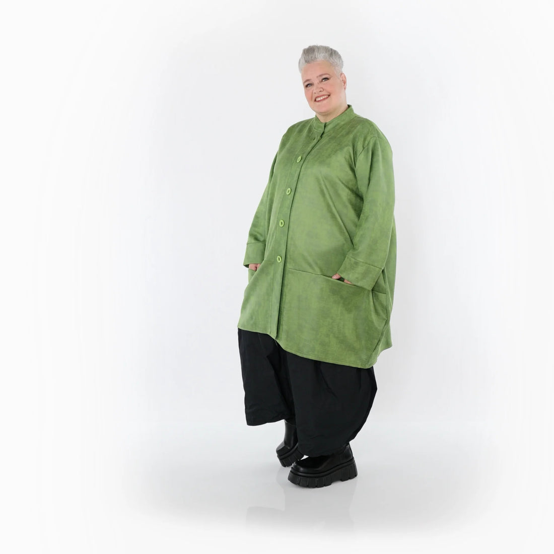  Ballonjacke von AKH Fashion aus Polyester, 1520.07094, Grün, Ausgefallen, Zeitlos, Schick