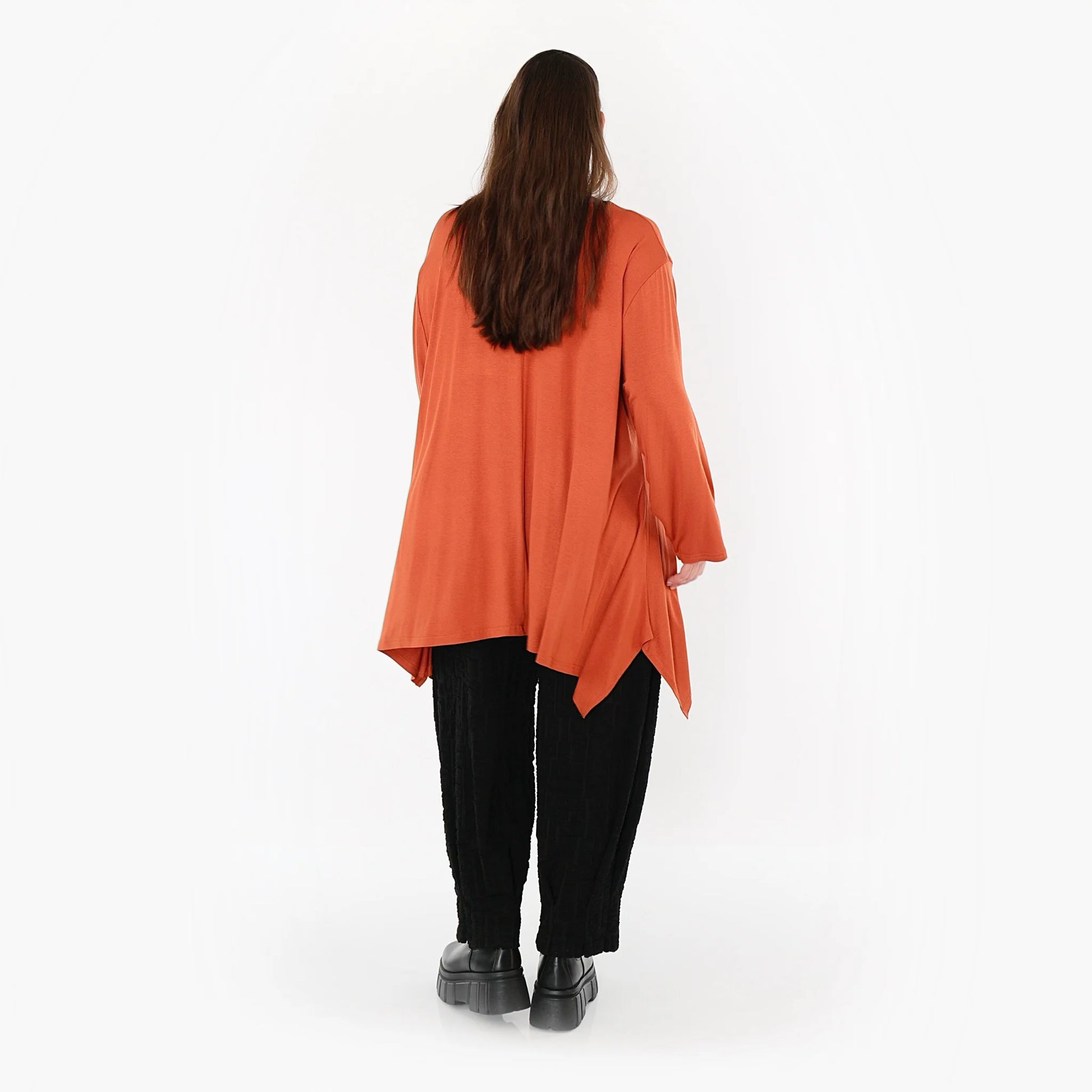  A-Form Bigshirt von AKH Fashion aus Viskose, 1531.01019, Rost, Ausgefallen, Zeitlos, Schick