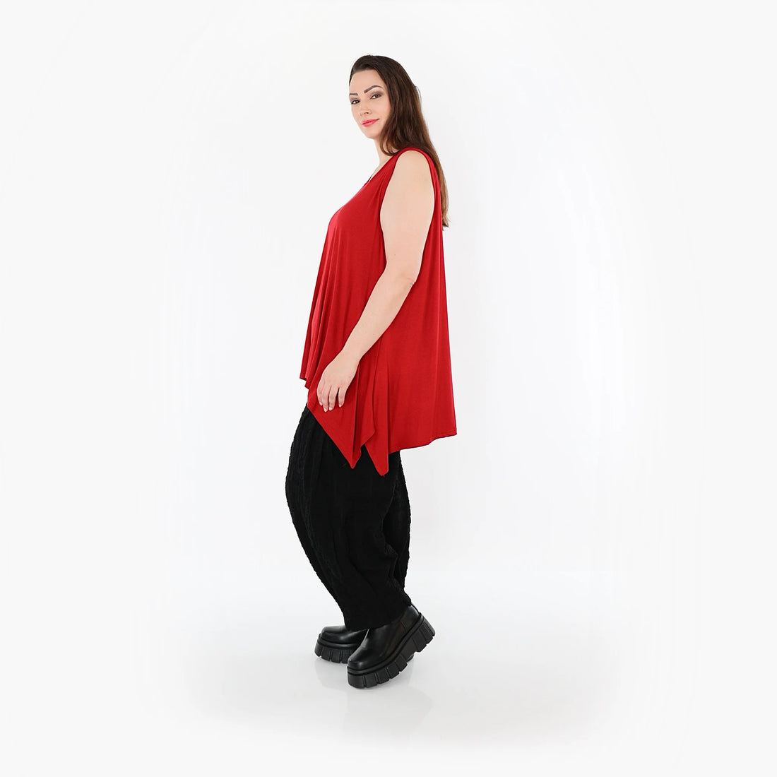  A-Form Top von AKH Fashion aus Viskose, 1531.03071, Dunkelrot, Ausgefallen, Zeitlos