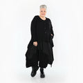 A-Form Jacke von AKH Fashion aus Materialmix, 1532.00118, Schwarz, Wellen, Ausgefallen