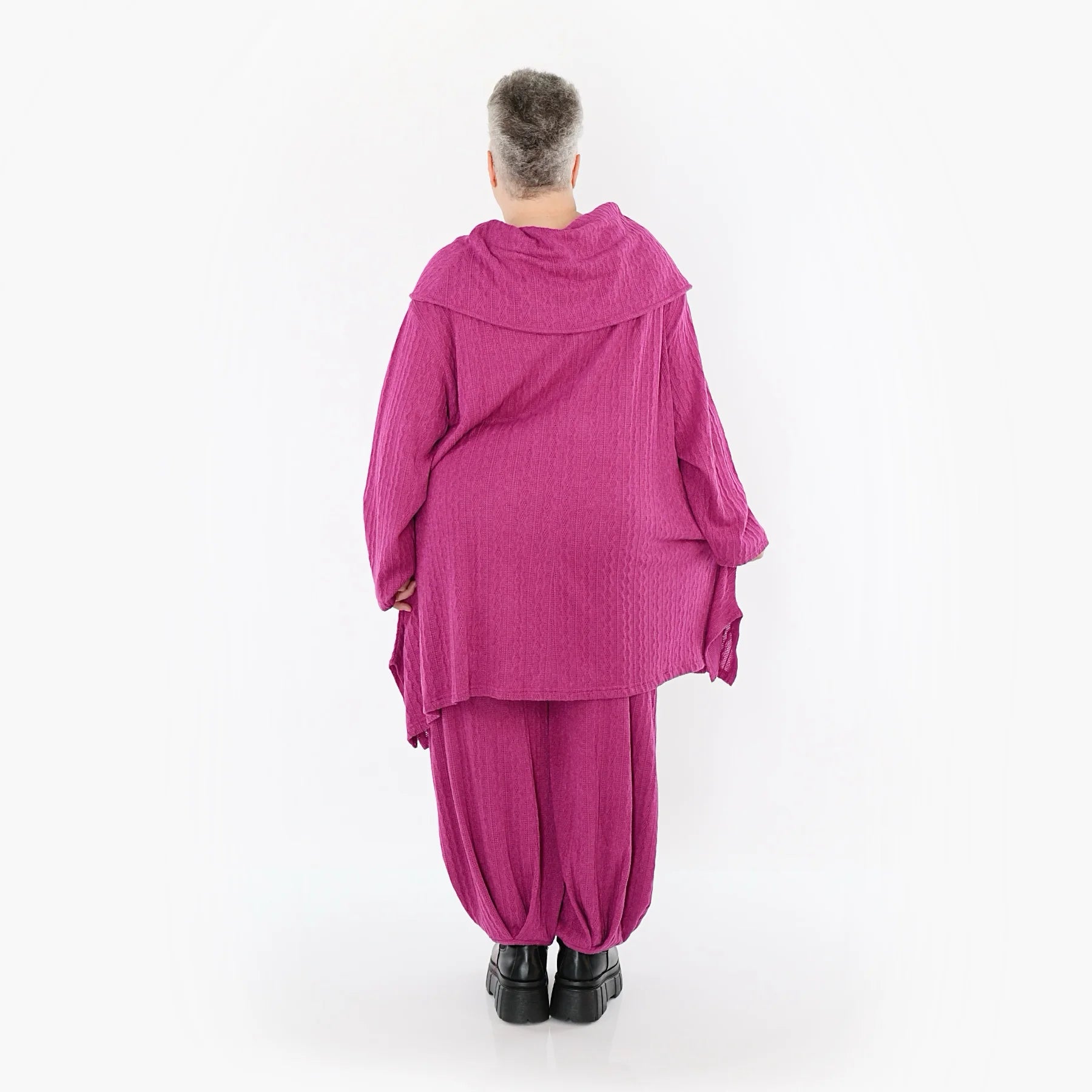  Ballonhose von AKH Fashion aus Materialmix, 1532.05920, Fuchsia, Wellen, Ausgefallen