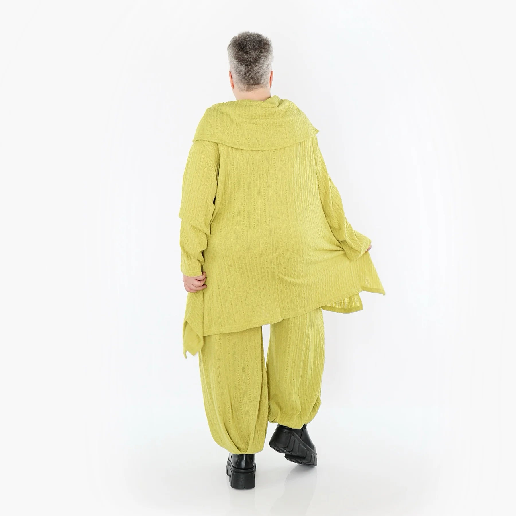  Ballonhose von AKH Fashion aus Materialmix, 1532.05920, Lime, Wellen, Ausgefallen, Zeitlos