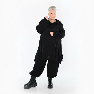  Ballonhose von AKH Fashion aus Materialmix, 1532.05920, Schwarz, Wellen, Ausgefallen