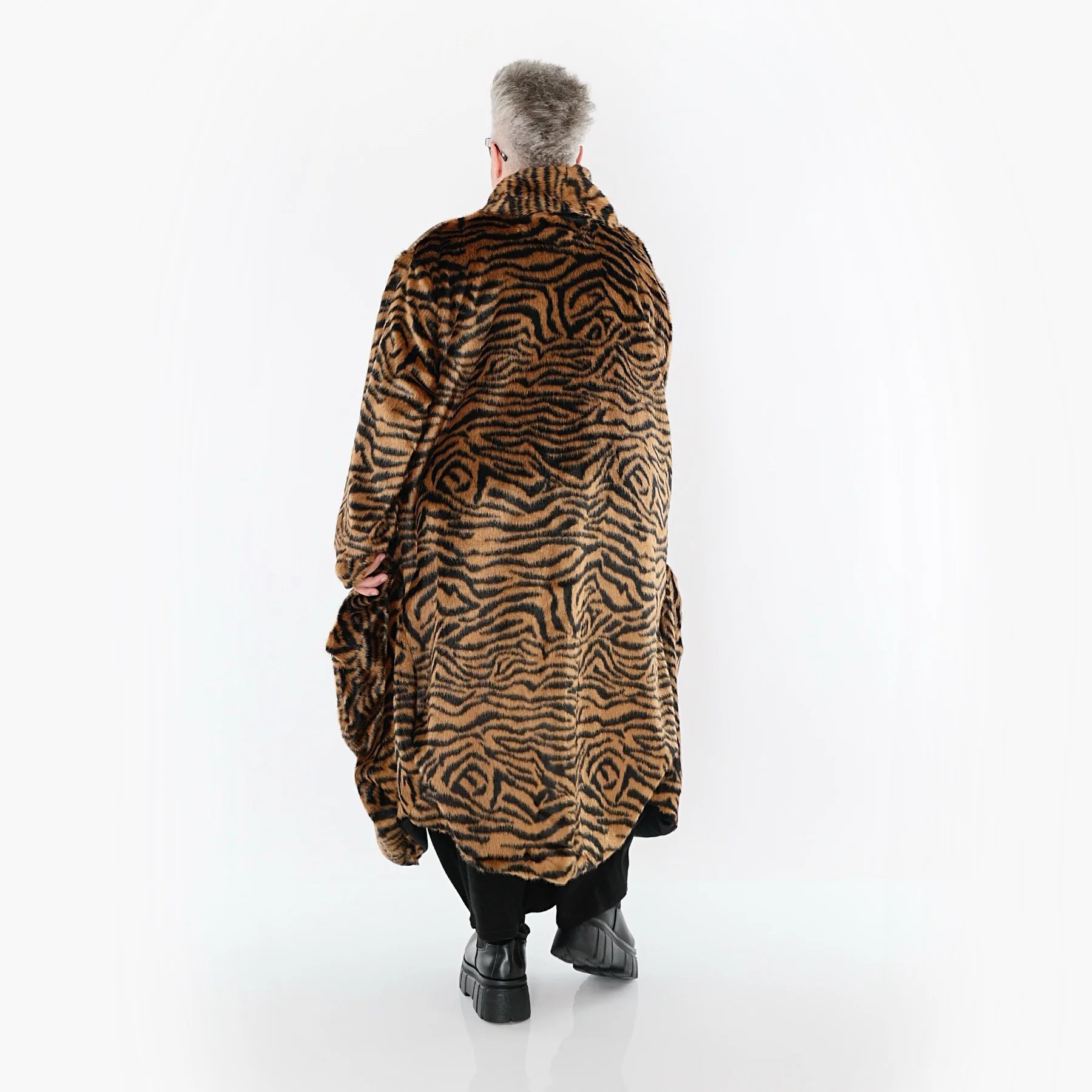  Ballonmantel von AKH Fashion aus Polyester, 1533.06671, Cognac/Schwarz, Zebra, Schick