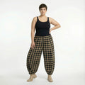  Ballonhose von AKH Fashion aus Polyester, 1562.08069, Sand/Schwarz, Kariert, Ausgefallen