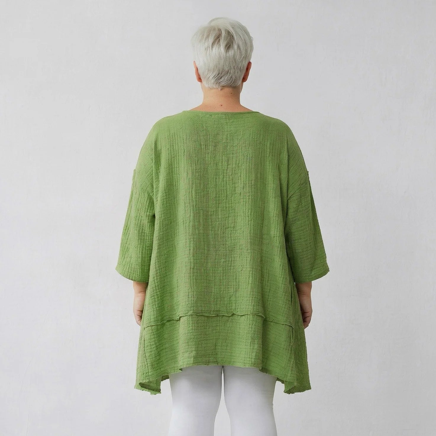 A-Form Bigshirt von AKH Fashion aus Baumwolle, 1573.05593, Grün, Kariert, Ausgefallen, Schick