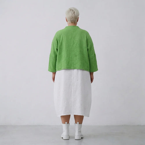 AKH Fashion Jacke in kastiger Form, aus Baumwolle, 1573.06929, Grün, Kariert, Ausgefallen