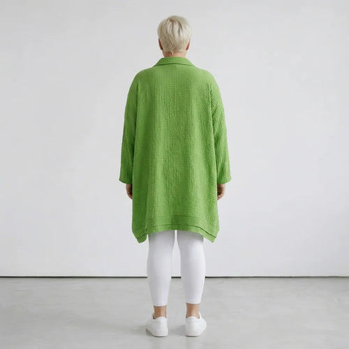  A-Form Bluse von AKH Fashion aus Baumwolle, 1573.07110, Grün, Kariert, Ausgefallen, Schick