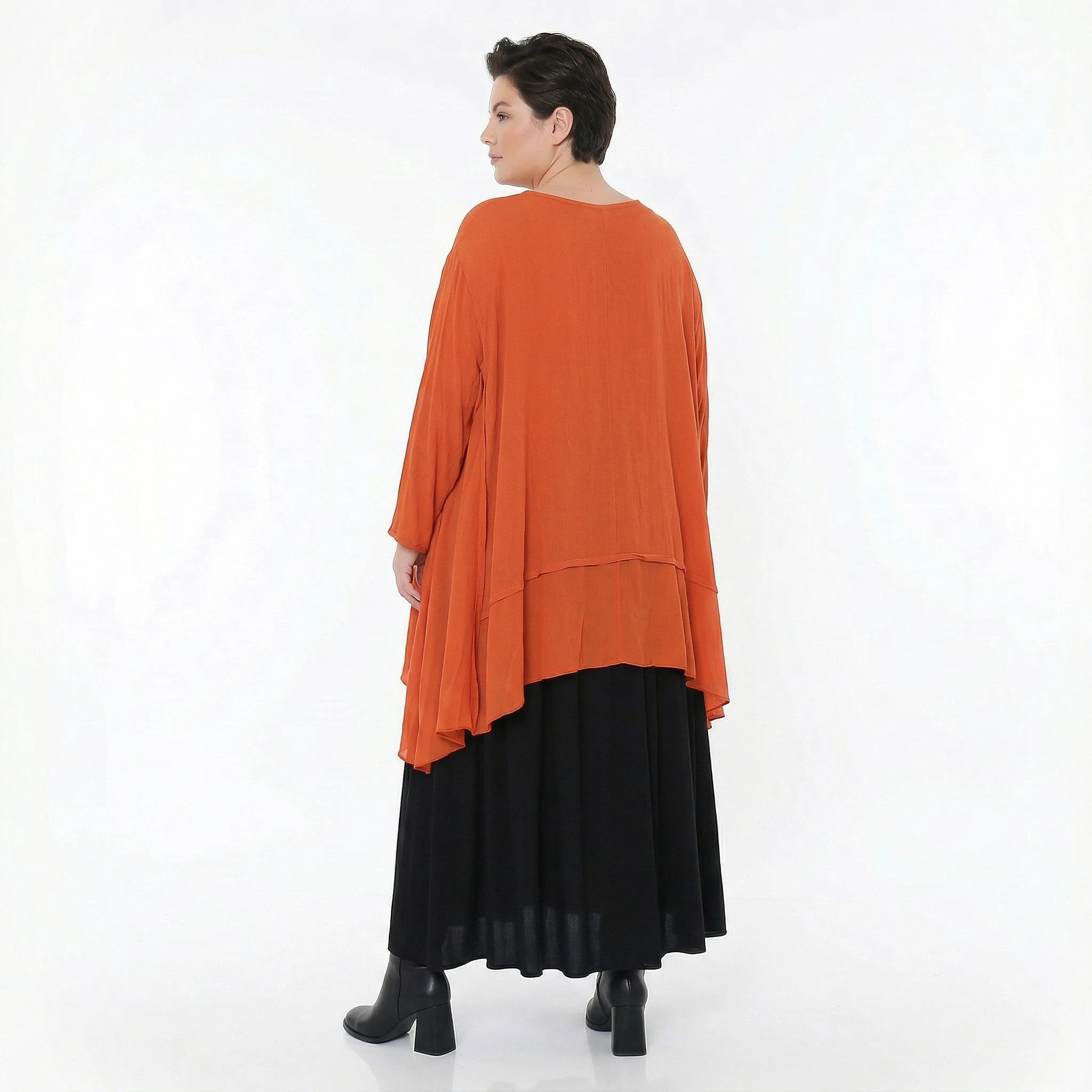 A-Form Bigshirt von AKH Fashion aus Viskose, 1576.05593, Orange, Ausgefallen, Zeitlos, Schick