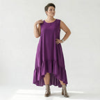 A-Form Kleid von AKH Fashion aus Viskose, 1576.07023, Lila, Ausgefallen, Zeitlos, Schick