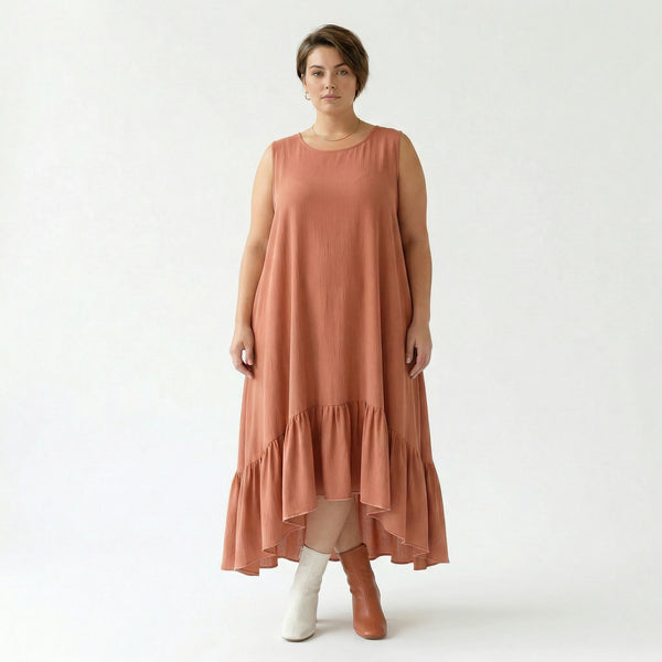 A-Form Kleid von AKH Fashion aus Viskose, 1576.07023, Mauve, Ausgefallen, Zeitlos, Schick