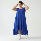 A-Form Kleid von AKH Fashion aus Viskose, 1576.07023, Royalblau, Ausgefallen, Zeitlos