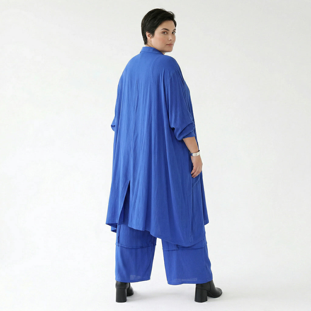 Ballonhose von AKH Fashion aus Viskose, 1576.07189, Royalblau, Ausgefallen, Zeitlos