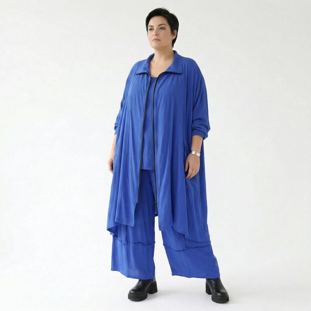 Ballonhose von AKH Fashion aus Viskose, 1576.07189, Royalblau, Ausgefallen, Zeitlos