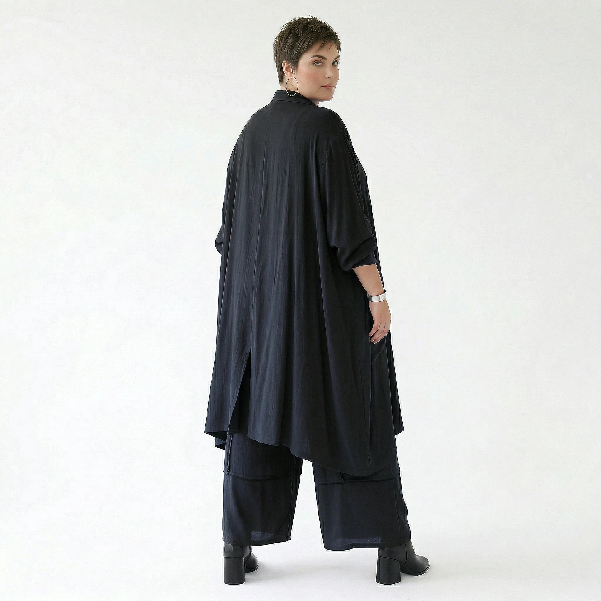 AKH Fashion Jacke in gerader Form, aus Viskose, 1576.07187, Schwarz, Ausgefallen, Zeitlos