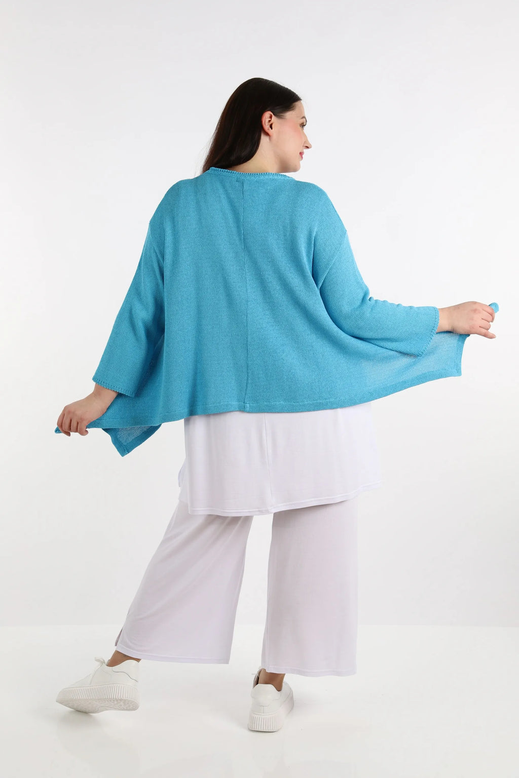  A-Form Jacke von AKH Fashion aus Baumwolle, 1110.00118, Türkisblau, Schick, Modern, Bequem