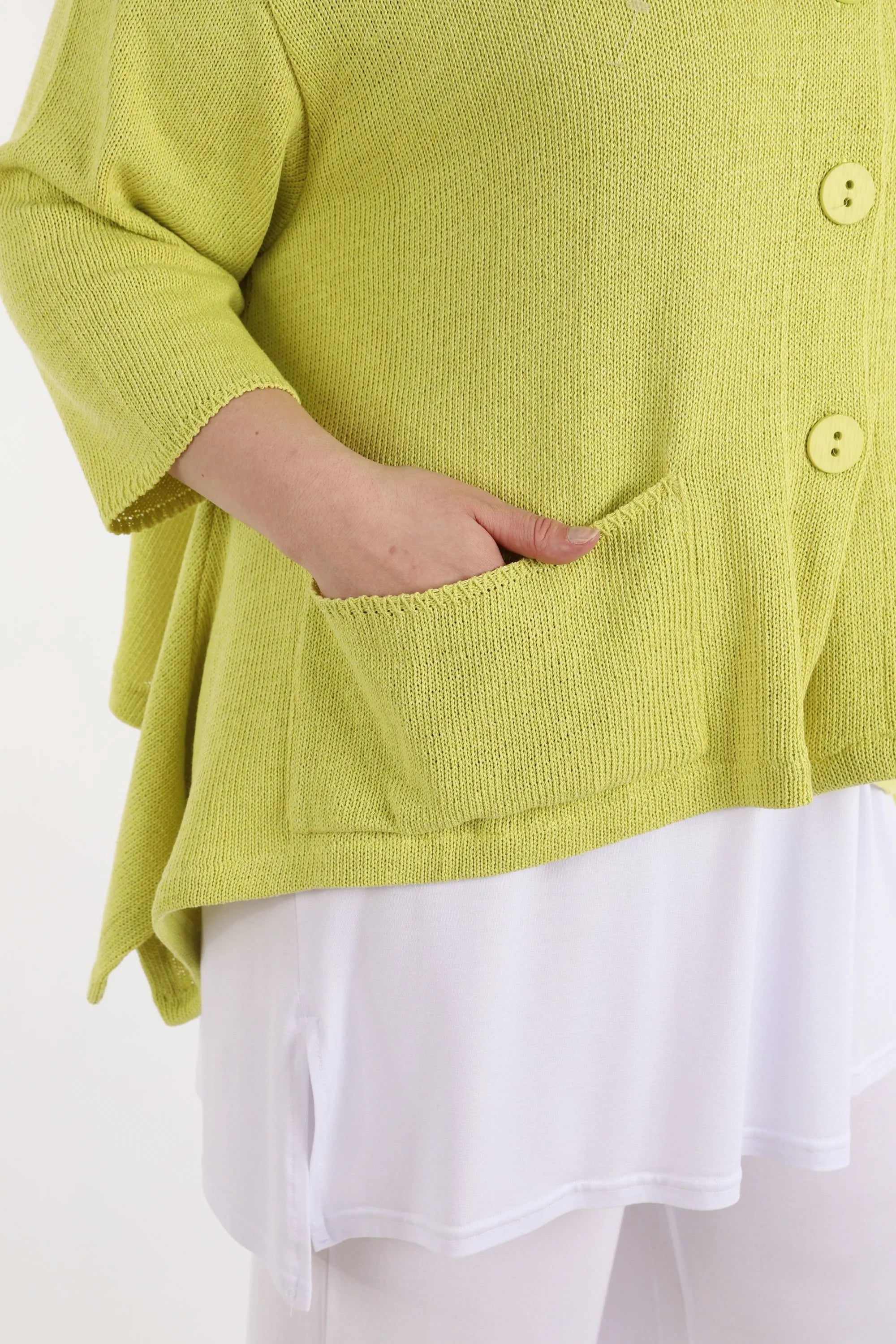  A-Form Jacke von AKH Fashion aus Baumwolle, 1110.00118, Lime, Schick, Modern, Bequem