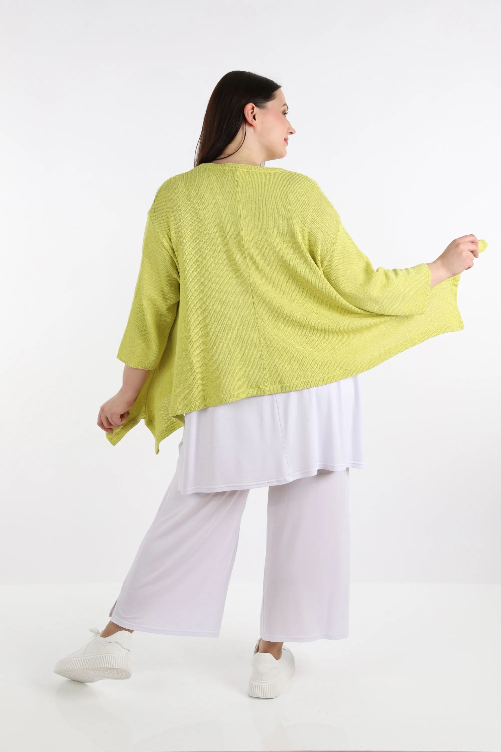  A-Form Jacke von AKH Fashion aus Baumwolle, 1110.00118, Lime, Schick, Modern, Bequem