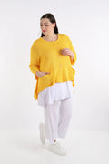  A-Form Jacke von AKH Fashion aus Baumwolle, 1110.00118, Gelb, Schick, Modern, Bequem