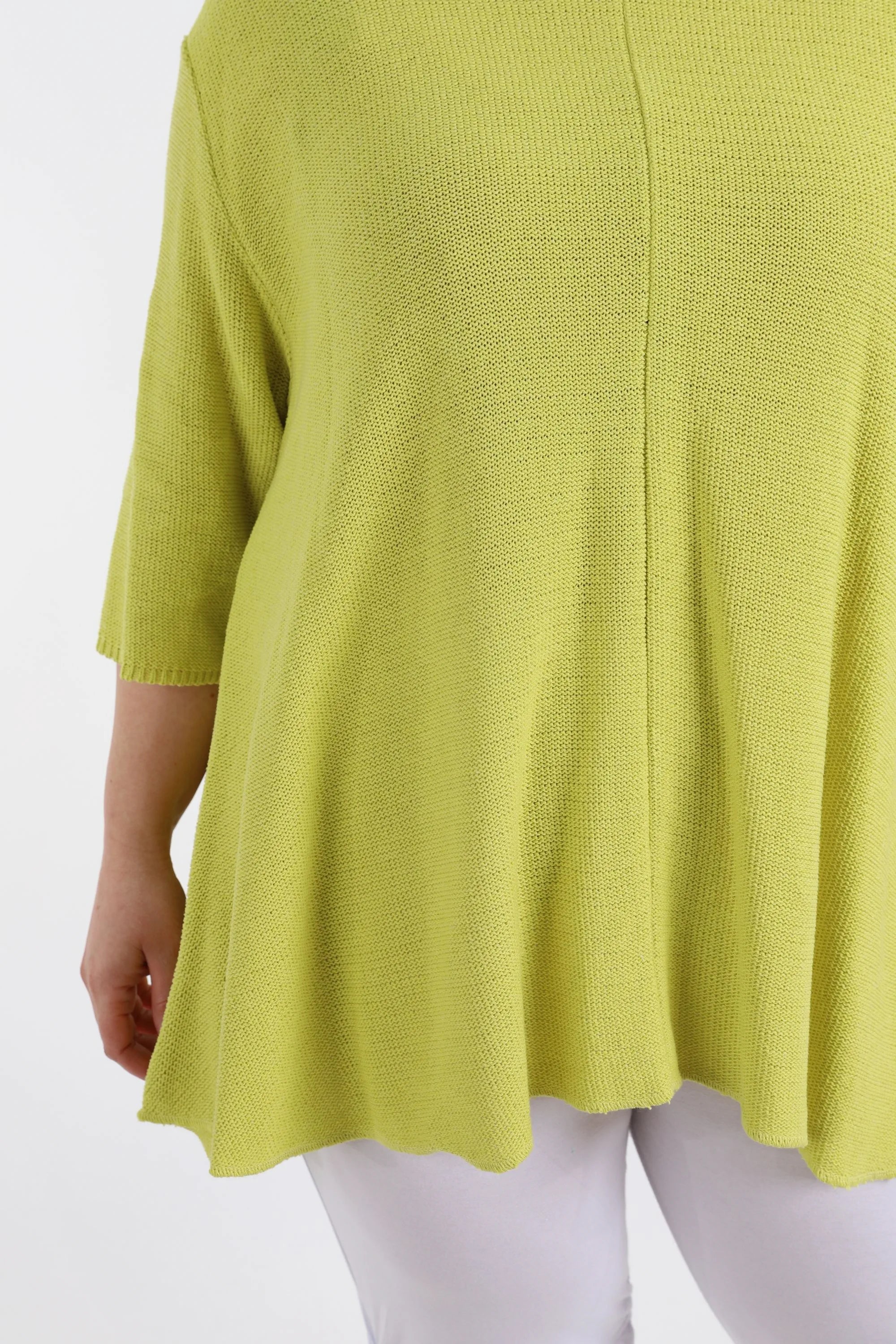  AKH Fashion Shirt in Glocken-Form, aus Baumwolle, 1110.01892, Lime, Schick, Modern, Bequem