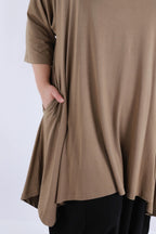 A-Form Shirt von AKH Fashion aus Viskose, ausgefallene, zeitlose Lagenlook Mode