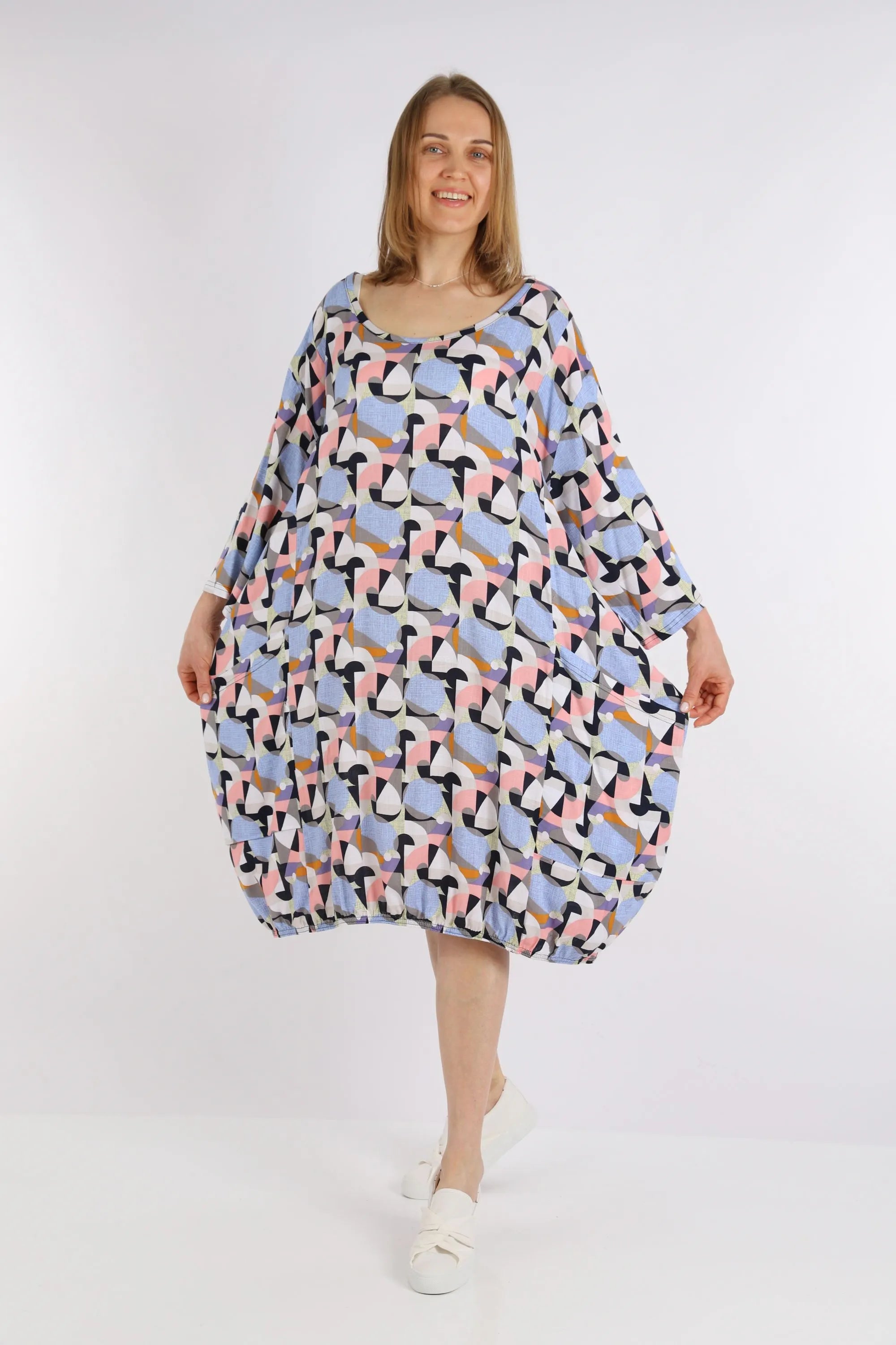 Ballonkleid von AKH Fashion aus Viskose, ausgefallene, zeitlose Lagenlook Mode