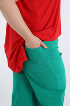  AKH Fashion Hose in gerader Form, aus Baumwolle, 1252.06907, Grün, Schick, Modern, Bequem