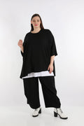  A-Form Bigshirt von AKH Fashion aus Viskose, 1254.00593, Schwarz, Schick, Modern, Bequem