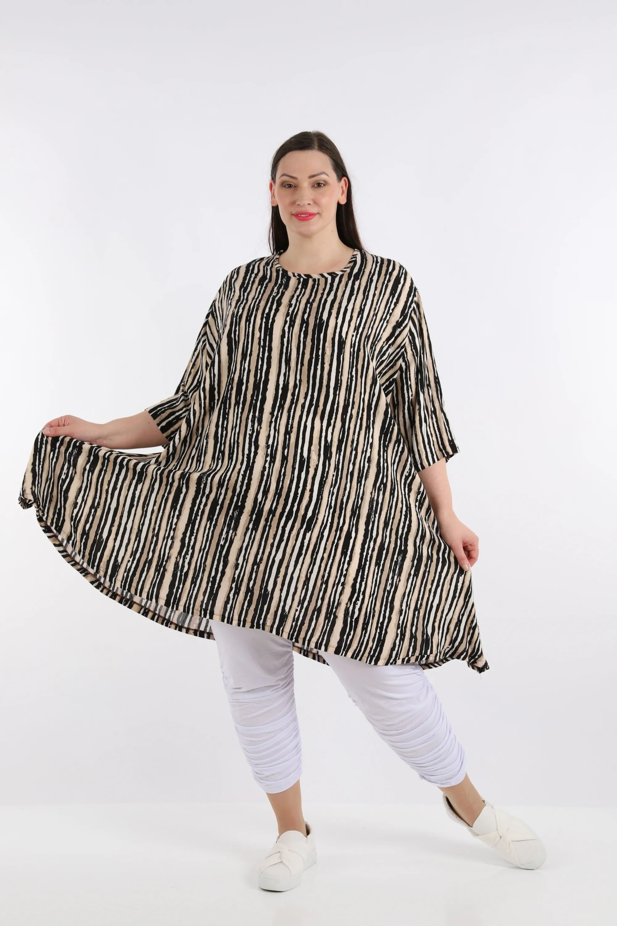 A-Form Shirt von AKH Fashion aus Viskose, ausgefallene, zeitlose Lagenlook Mode