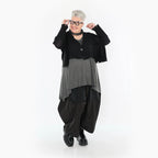 AKH Premium Jacke in kastiger Form, aus Baumwolle, P1002.2540, Schwarz, Ausgefallen