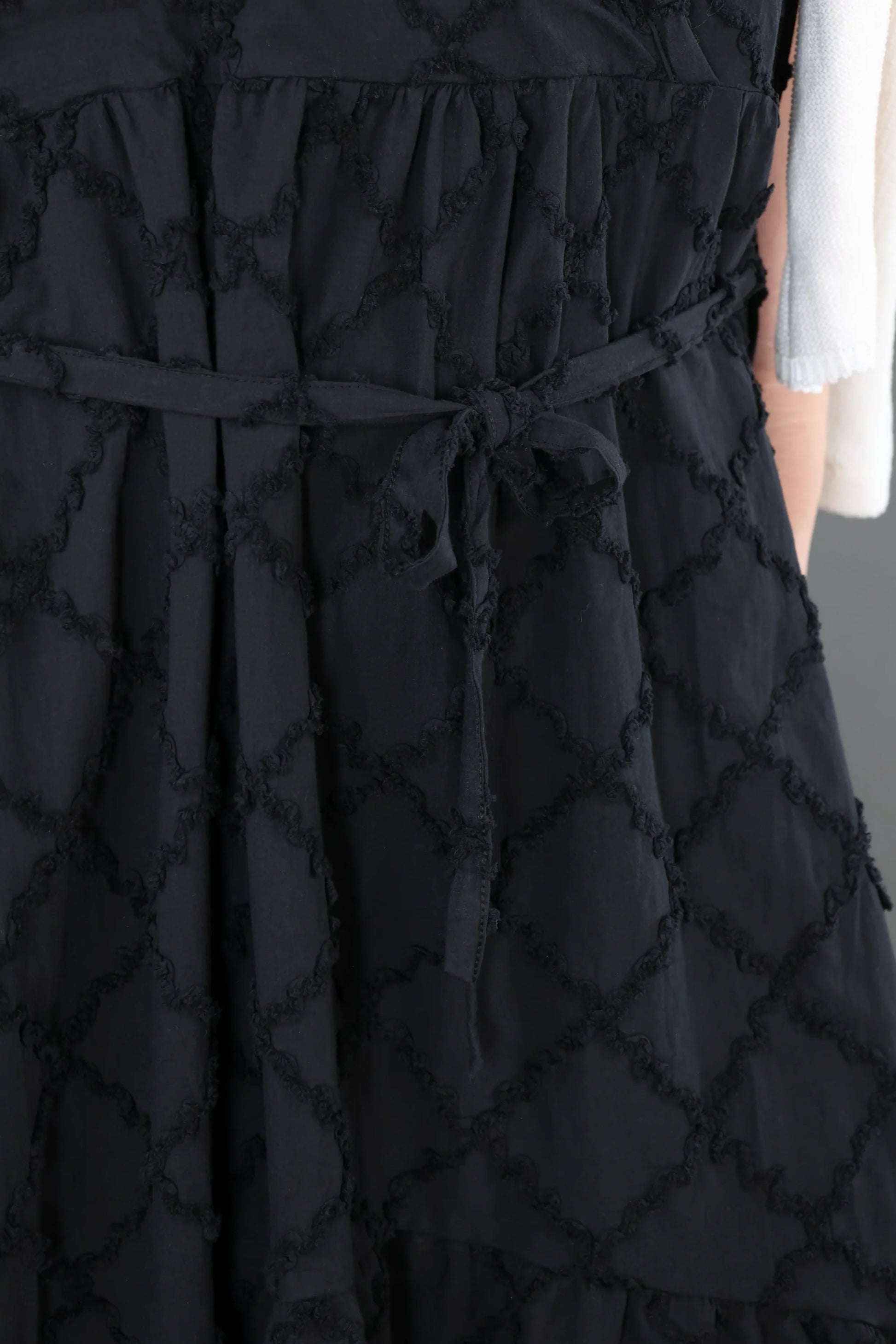  A-Form Kleid von AKH Premium aus Baumwolle, P1004.7115, Schwarz, Raute, Ausgefallen