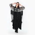 A-Form Weste von AKH Premium aus Viskose, P1011.7120, Schwarz/Weiß/Grau, Kringel, Schick