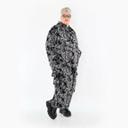  AKH Premium Bigshirt in gerader Form, aus Viskose, P1012.7142, Grau/Schwarz, Wellen, Schick