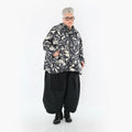  AKH Premium Jacke in kastiger Form, aus Polyester, P1016.7104, Ecru/Schwarz, Pinselstrich