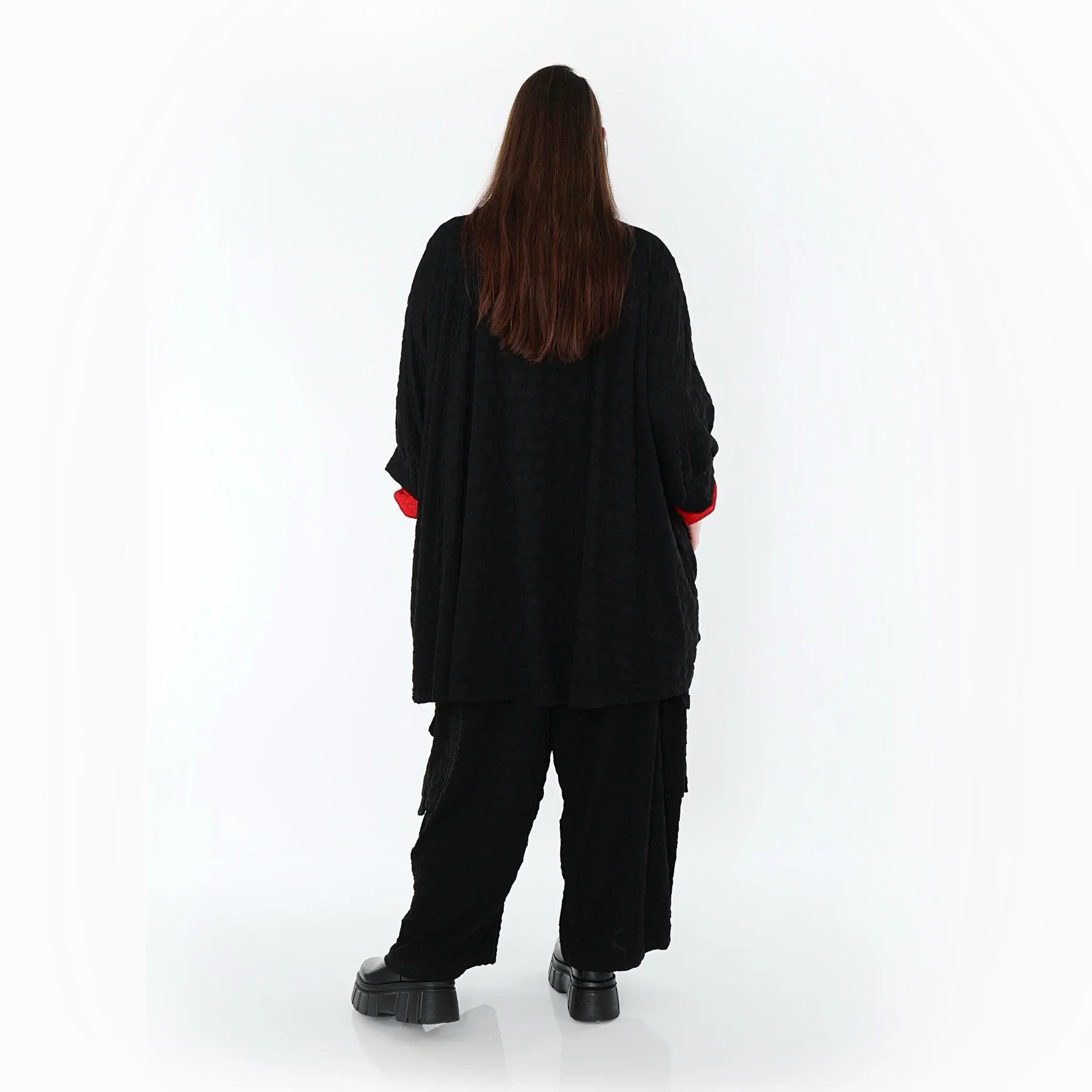  A-Form Bluse von AKH Premium aus Viskose, P1020.7116, Schwarz, Punkte, Ausgefallen, Schick