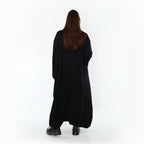  Ballonkleid von AKH Premium aus Viskose, P1020.7156, Schwarz, Punkte, Ausgefallen, Zeitlos
