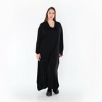  Ballonkleid von AKH Premium aus Viskose, P1020.7156, Schwarz, Punkte, Ausgefallen, Zeitlos